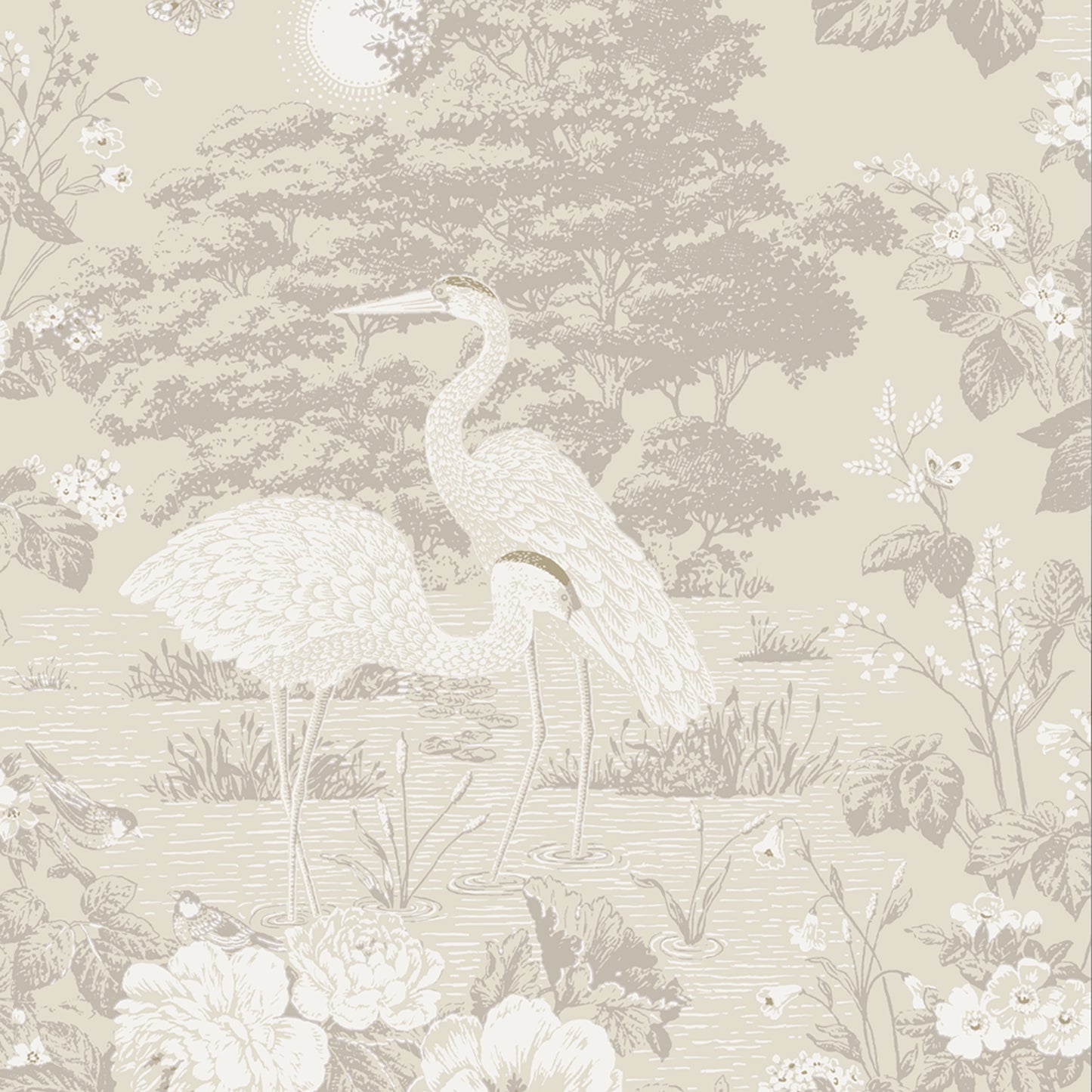 Izumi Stork Cream wallpaper collection by Belgravia Décor