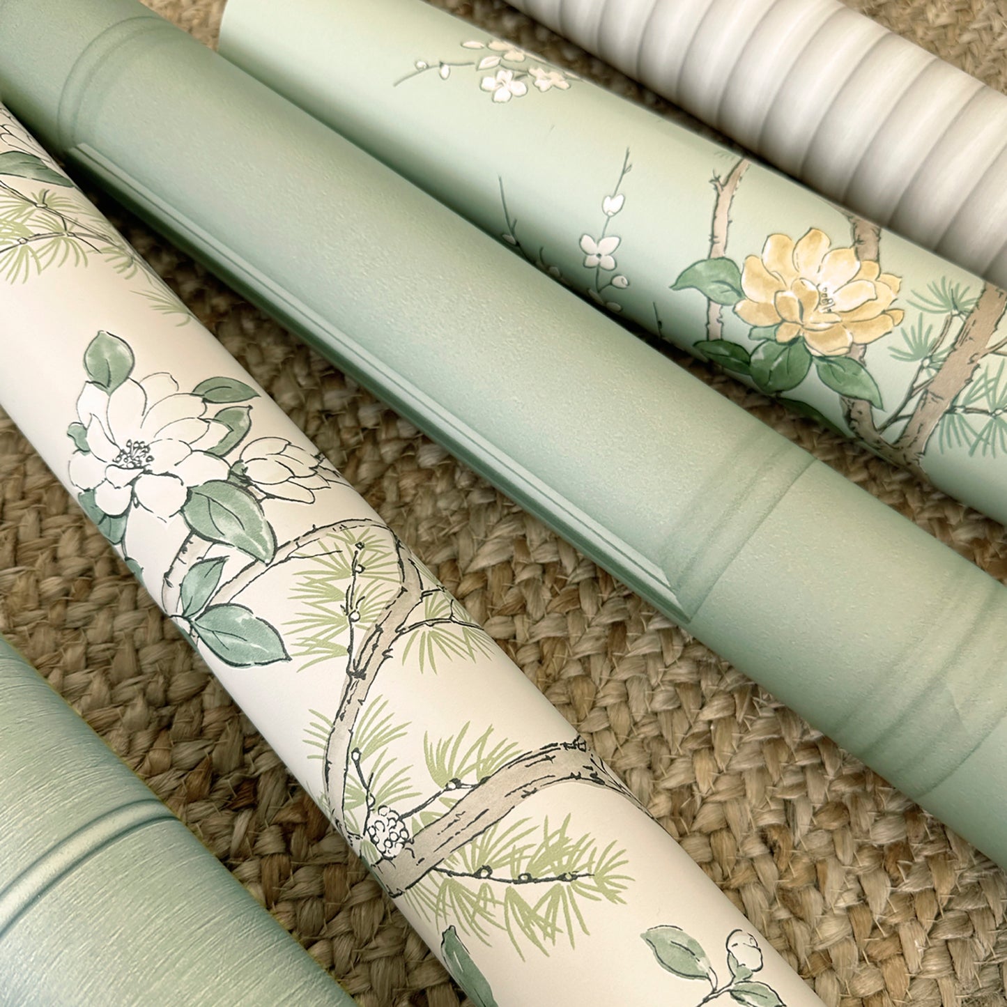 Bridget Floral Sage wallpaper by Belgravia Décor