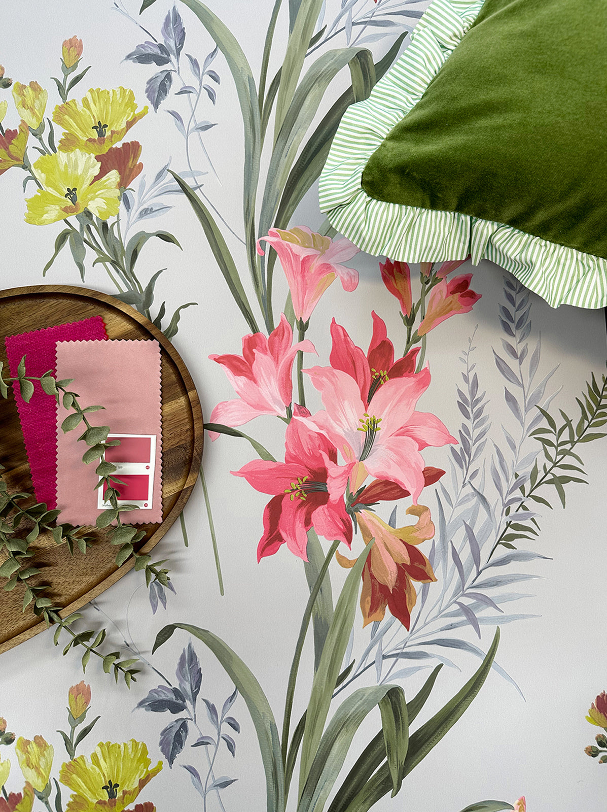 Thalia Red Wallpaper by Belgravia Décor