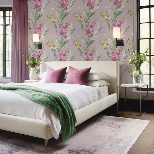 Thalia Pink Wallpaper by Belgravia Décor