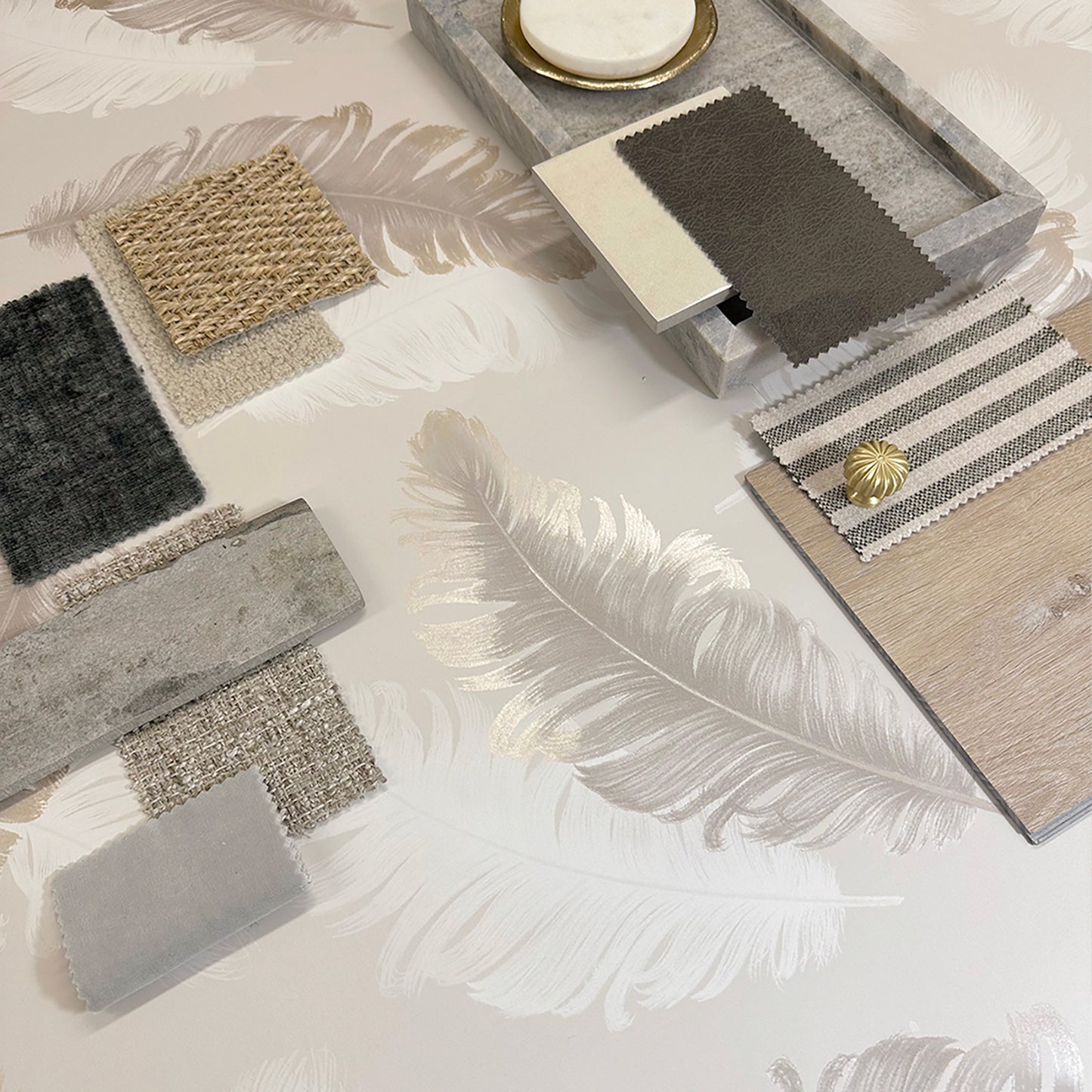 Feather Beige Wallpaper by Belgravia Décor