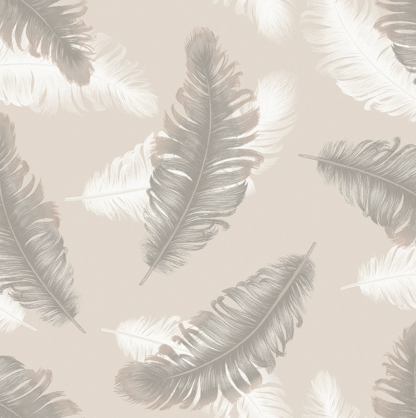 Feather Beige Wallpaper by Belgravia Décor