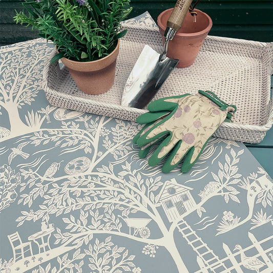 Homegrown Blue wallpaper by Belgravia Décor