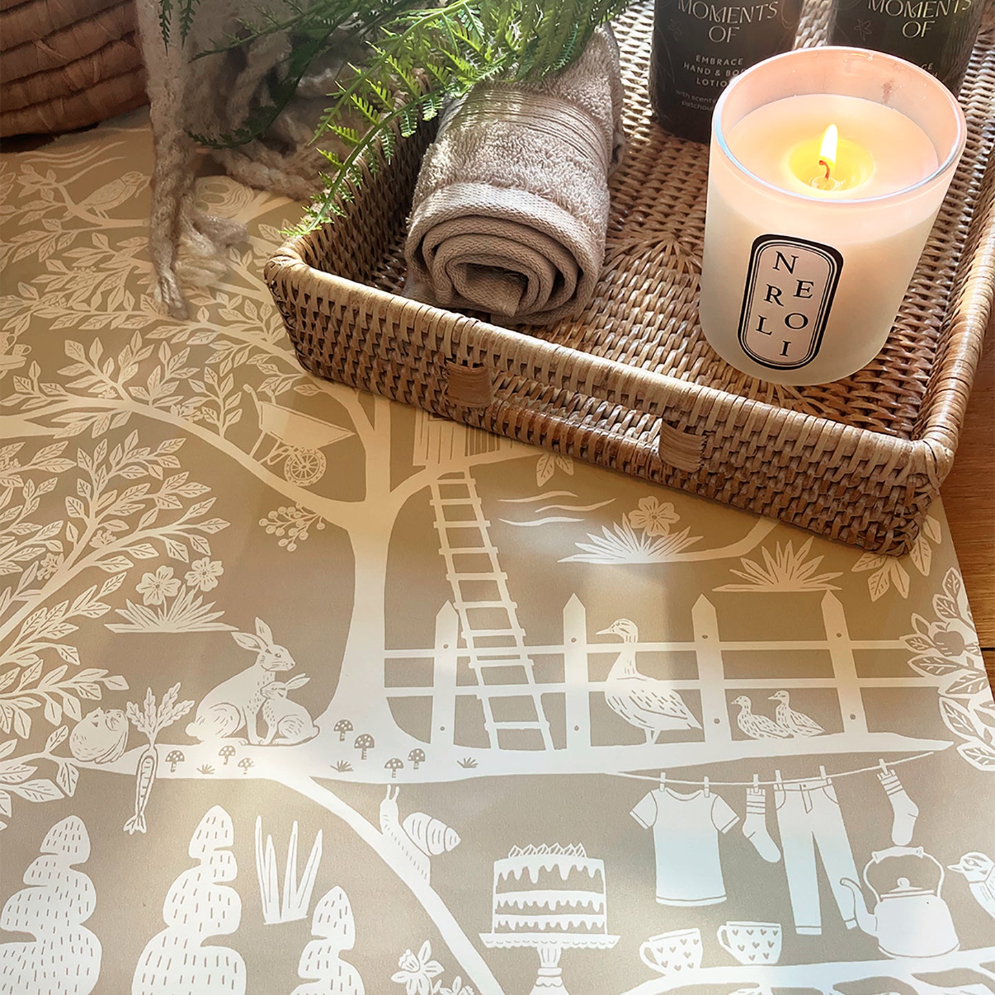 Homegrown Beige wallpaper by Belgravia Décor