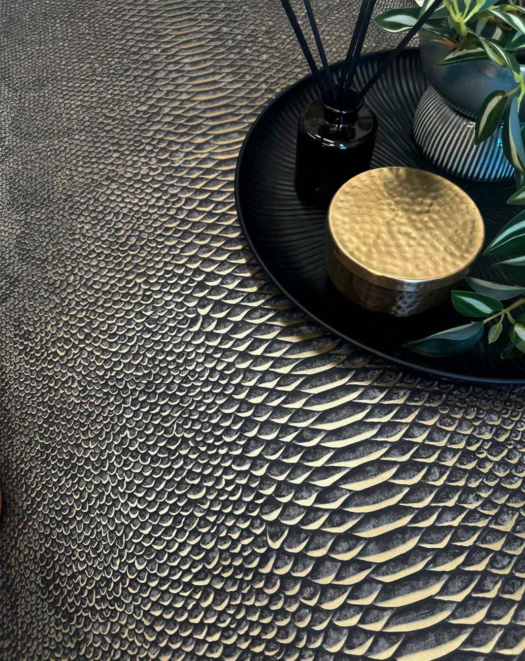 Animal Skin Charcoal Wallpaper by Belgravia Décor