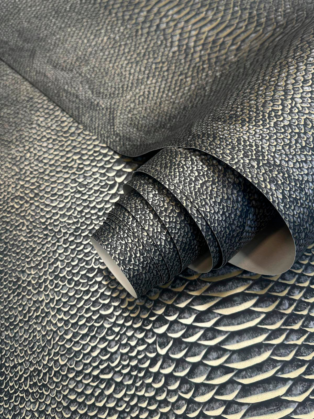 Animal Skin Charcoal Wallpaper by Belgravia Décor