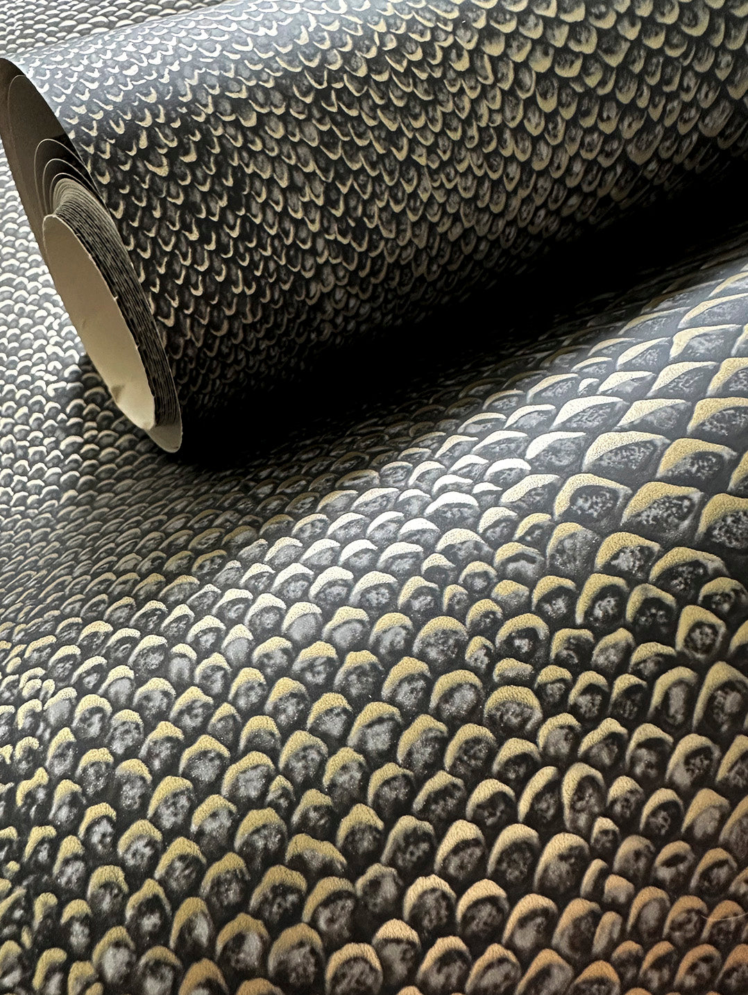 Animal Skin Charcoal Wallpaper by Belgravia Décor