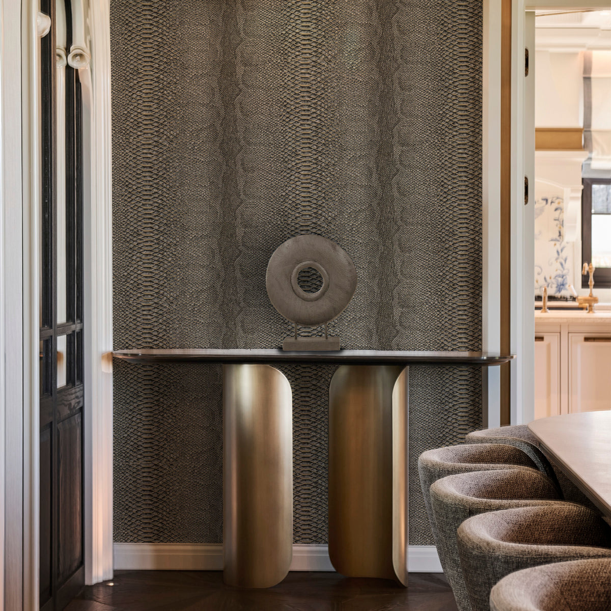 Animal Skin Charcoal Wallpaper by Belgravia Décor
