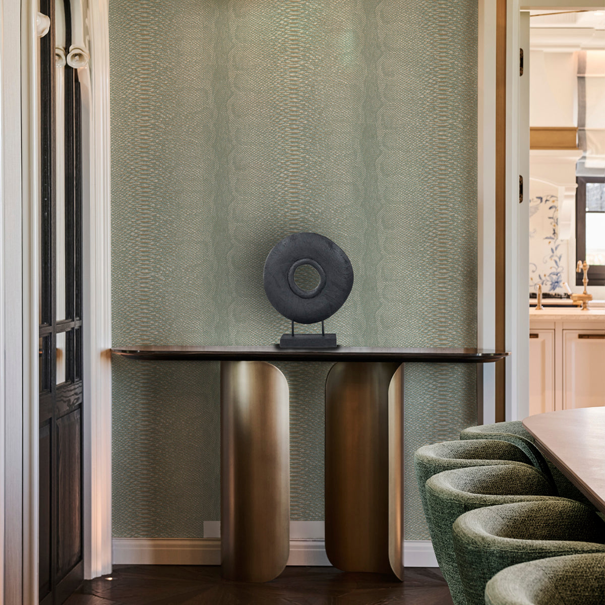 Animal Skin Sage Wallpaper by Belgravia Décor