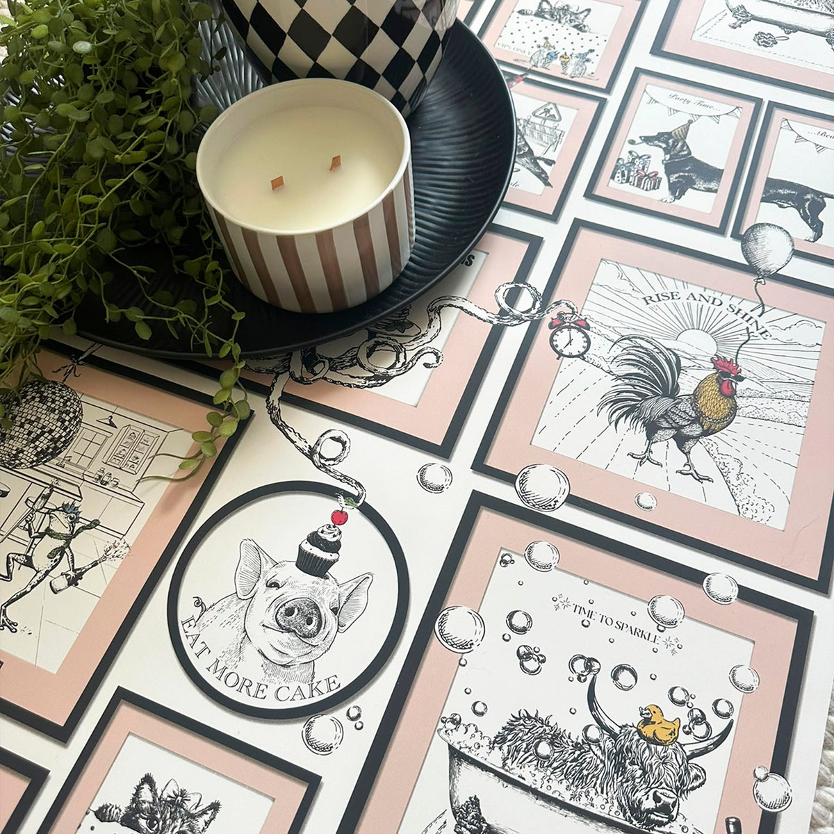 Madhouse Wallpaper Pink by Belgravia Décor