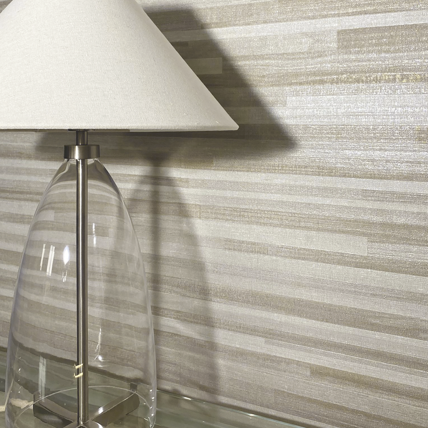 Palma Wood White/Champagne Luxury Heavyweight Textured Wallpaper by Belgravia Décor