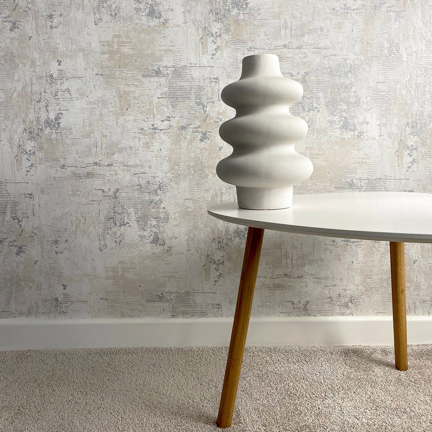 Plaster White Luxury Italian wallpaper by Belgravia Décor