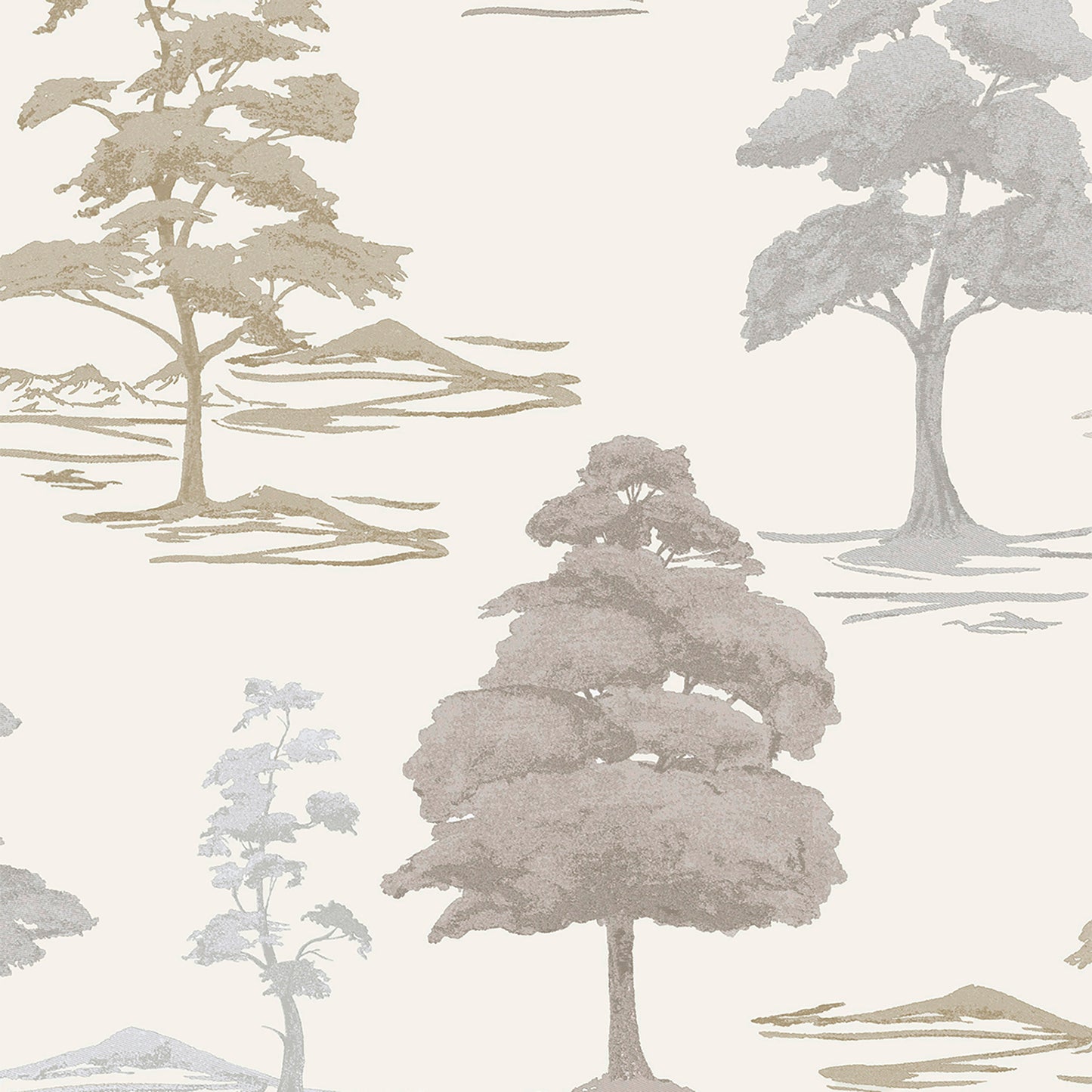 Carlotta Tree Cream Italian Heavyweight Wallpaper Collection by Belgravia Décor