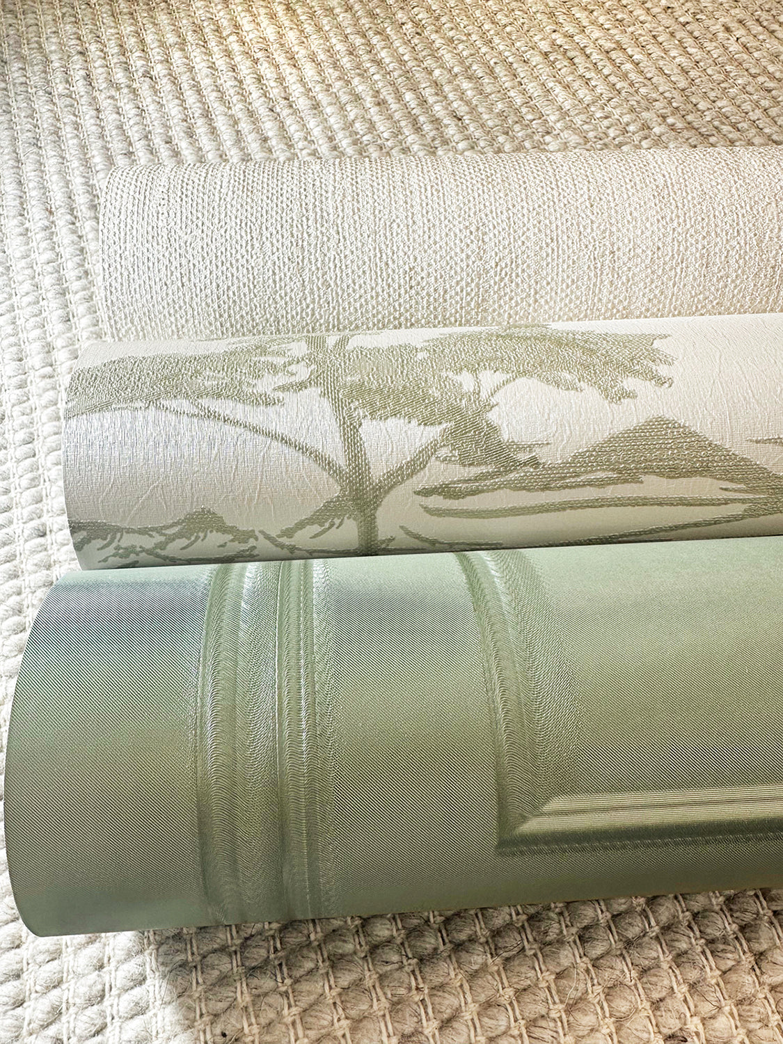 Carlotta Tree Sage Italian Heavyweight Wallpaper Collection by Belgravia Décor