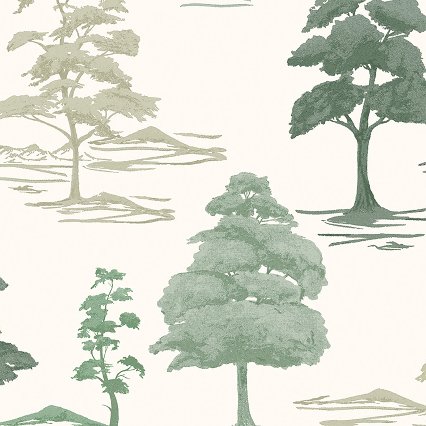 Carlotta Tree Sage Italian Heavyweight Wallpaper Collection by Belgravia Décor