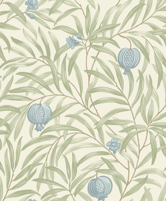 POMEGRANATE Blue Luxury Wallpaper by Belgravia