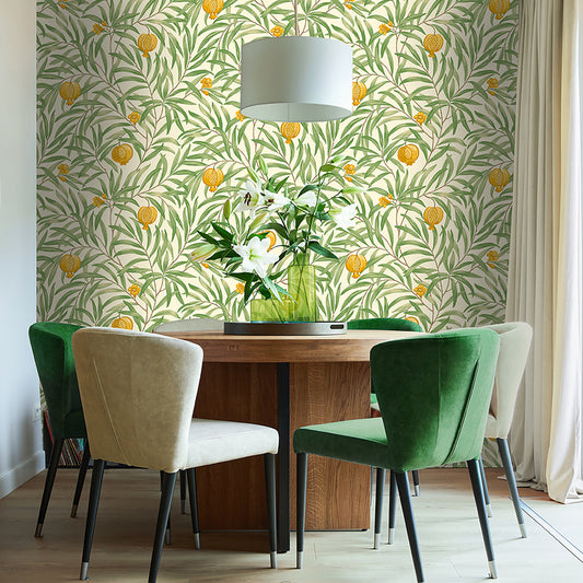 POMEGRANATE Yellow Luxury Wallpaper by Belgravia