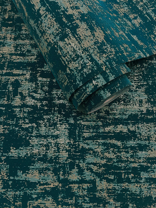 Brindle Flock Texture Teal by Holden Decor