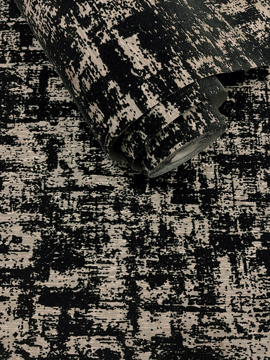 Brindle Flock Texture Black by Holden Decor