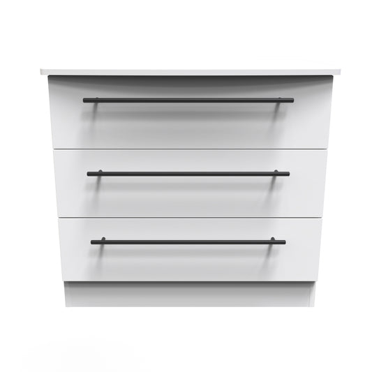 Palmer 3 Drawer Chest in White Matt by Welcome Furniture