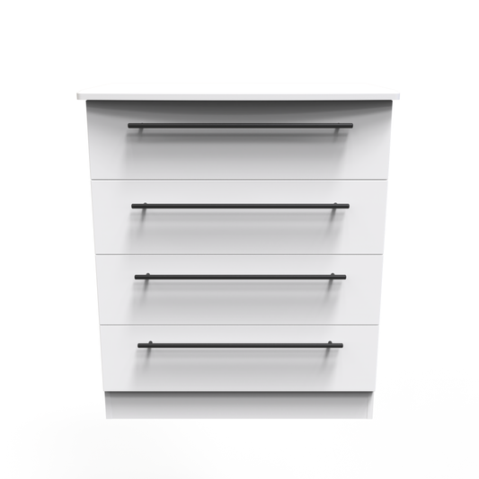 Palmer 4 Drawer Chest in White Matt by Welcome Furniture