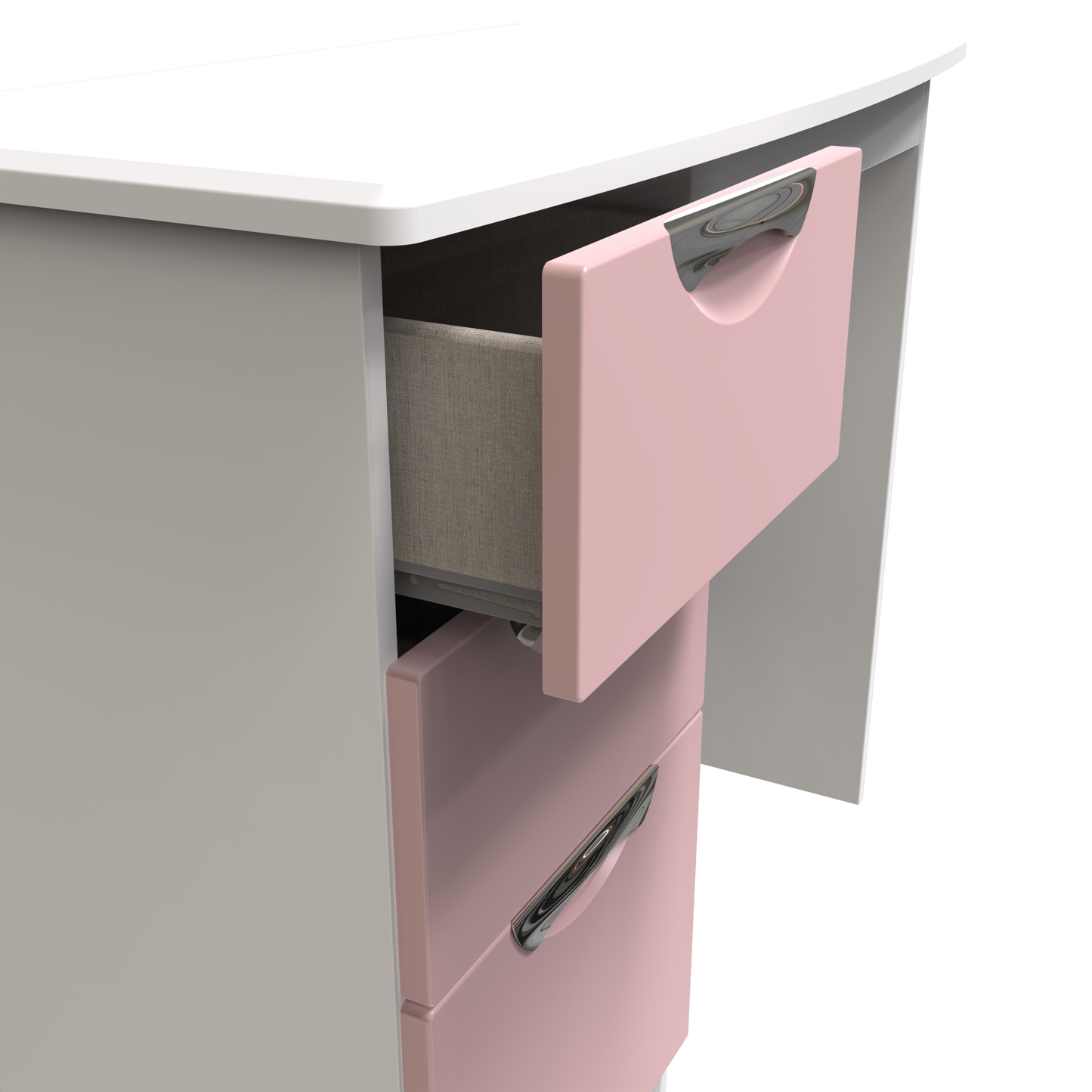 Isabelle Vanity Table in Kobe Pink White by Welcome Furniture