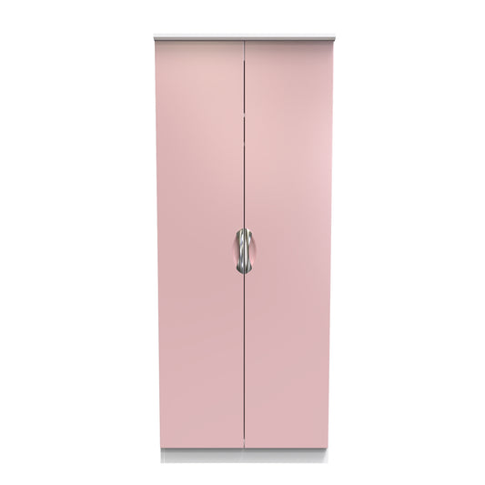 Isabelle 2 Door Pink Wardrobe by Welcome Furniture