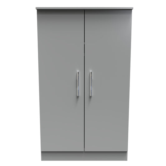 Kal 2 Door Midi Robe in Dusk Grey by Welcome Furniture