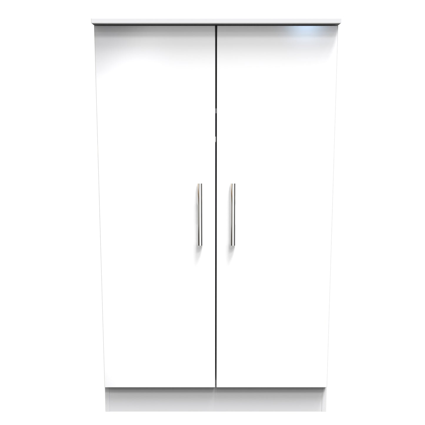 Kal 2 Door Midi Robe in White Gloss White Matt by Welcome Furniture