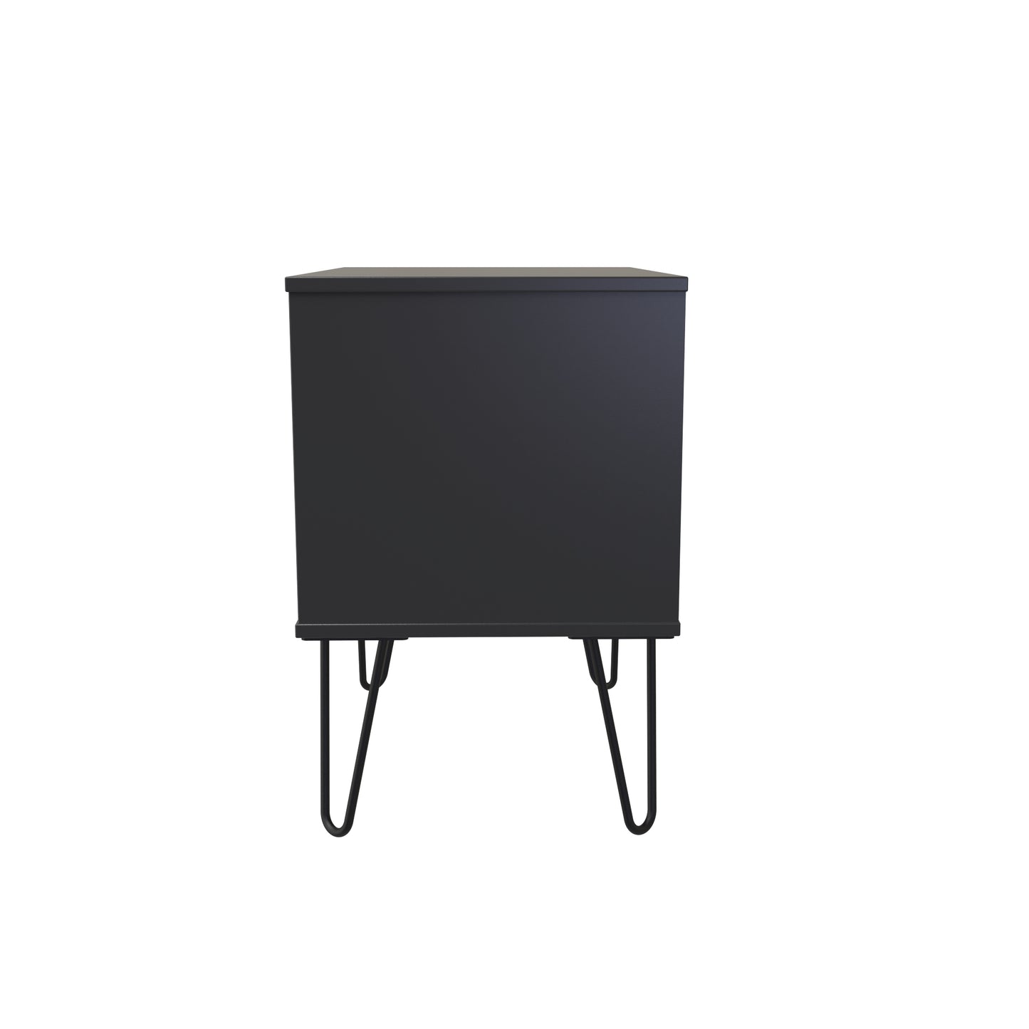 Birdie - 2 Drawer Lamp Table (Wireless Charging) in Graphite by Welcome Furniture