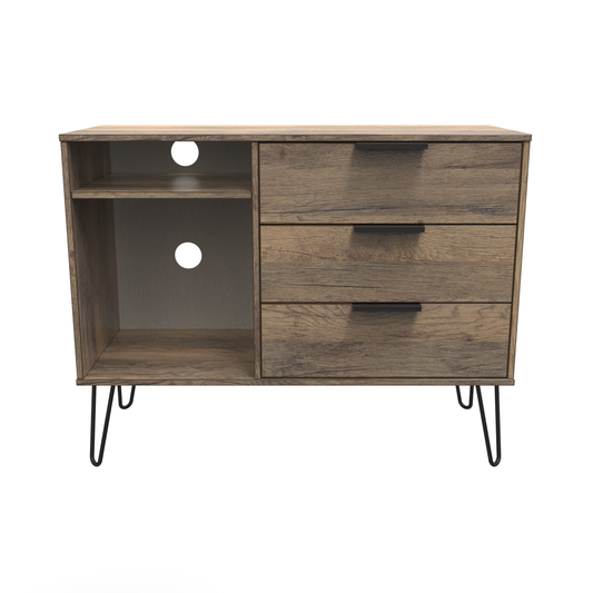 Birdie 3 Drawer Media Unit in Vintage Oak by Welcome Furniture