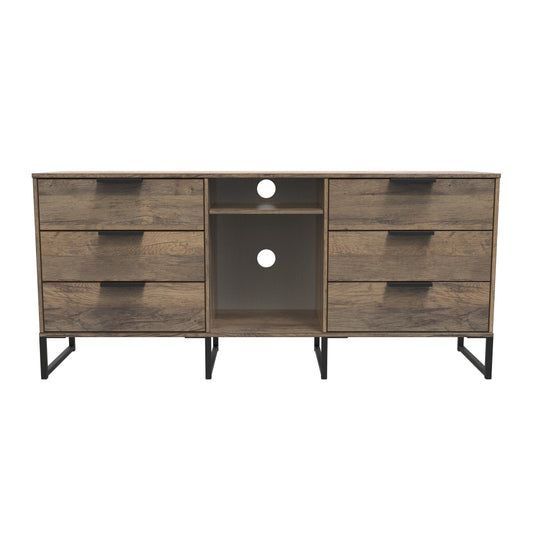 Birdie 6 Drawer Media Unit in Vintage Oak by Welcome Furniture