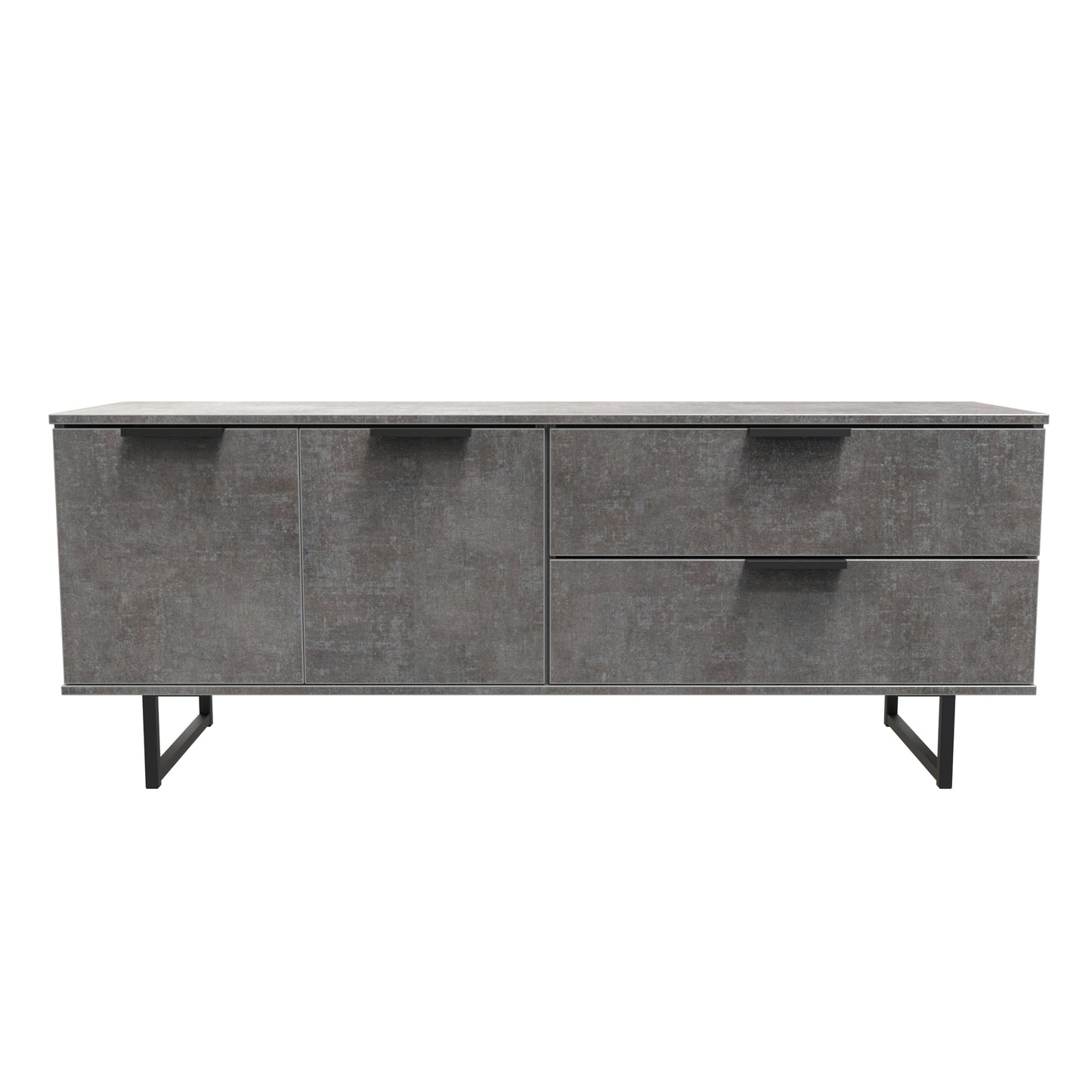 Birdie 2 Door 2 Drawer TV Unit in Pewter by Welcome Furniture