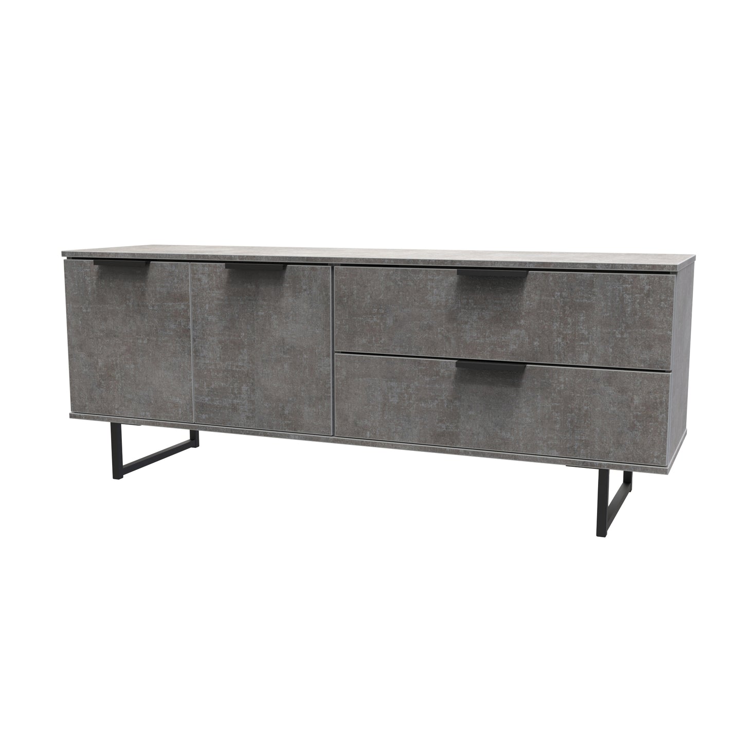 Birdie 2 Door 2 Drawer TV Unit in Pewter by Welcome Furniture