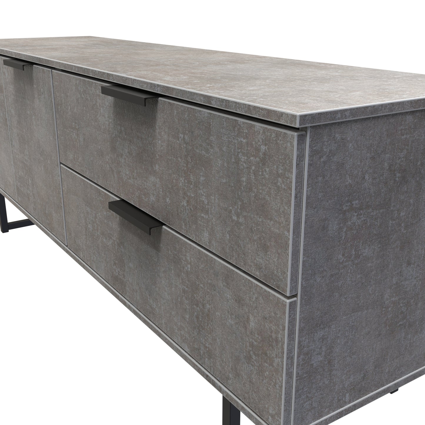 Birdie 2 Door 2 Drawer TV Unit in Pewter by Welcome Furniture