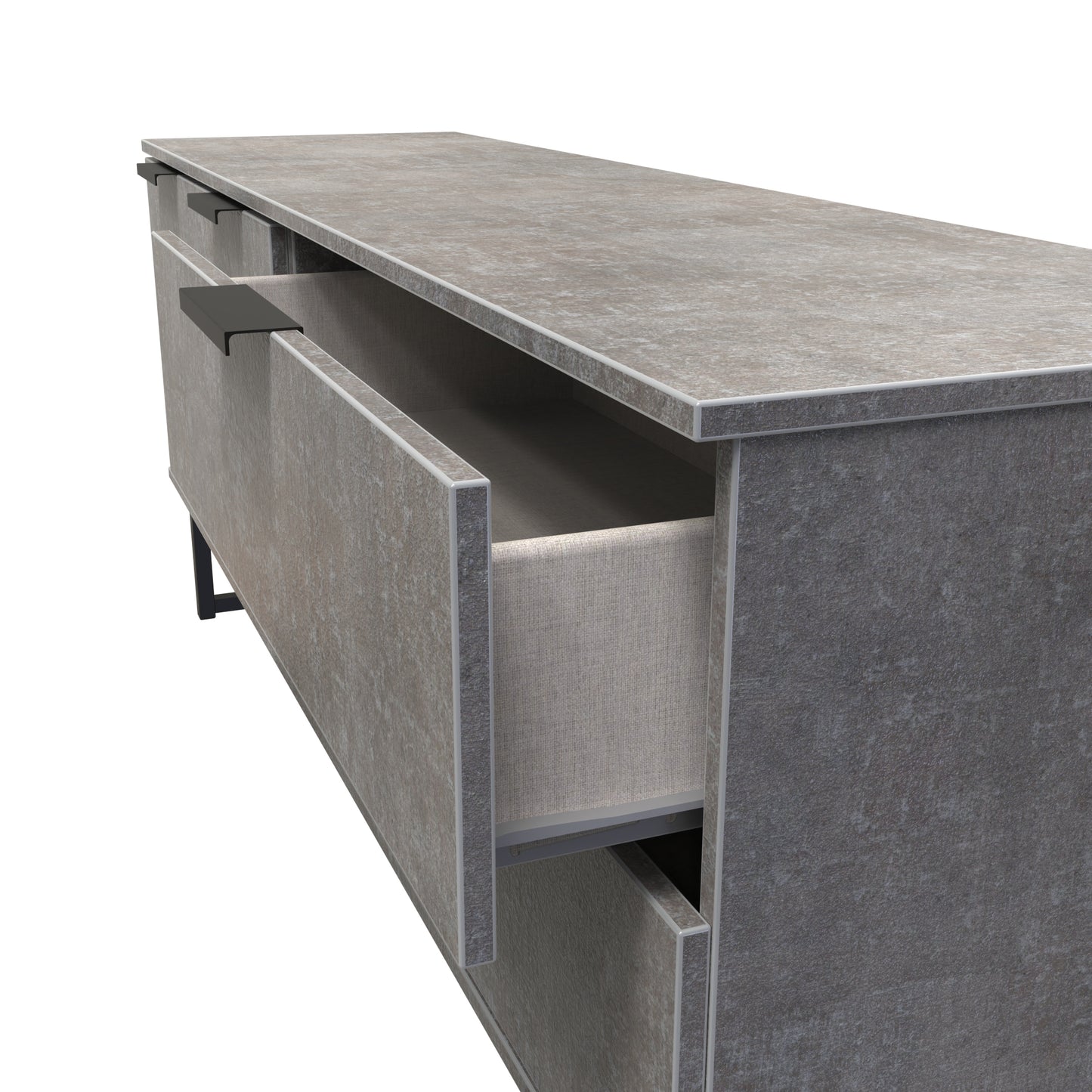 Birdie 2 Door 2 Drawer TV Unit in Pewter by Welcome Furniture