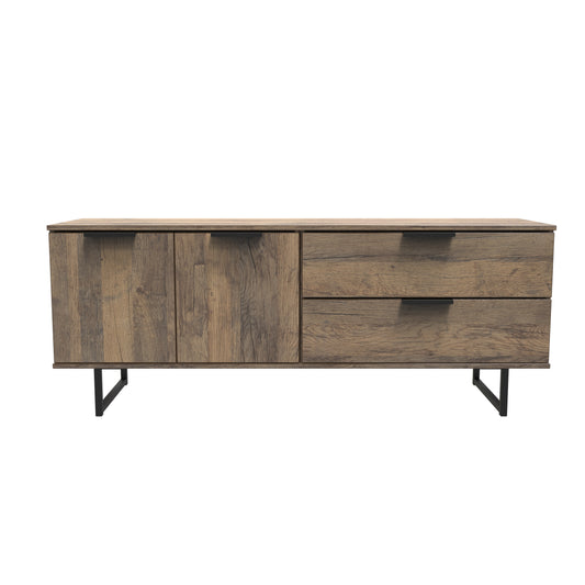 Birdie 2 Door 2 Drawer TV Unit in Vintage Oak by Welcome Furniture