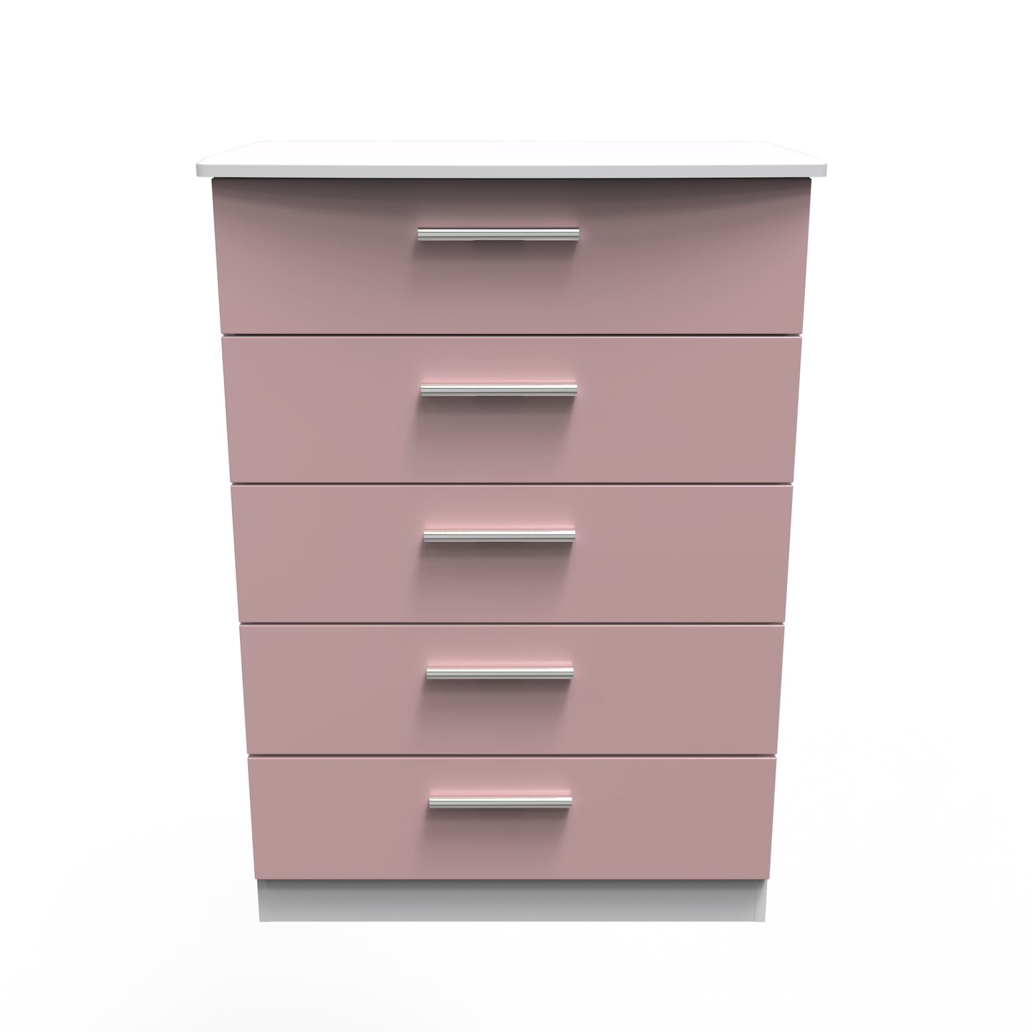 Amelia 5 Door Chest in Kobe Pink White by Welcome Furniture