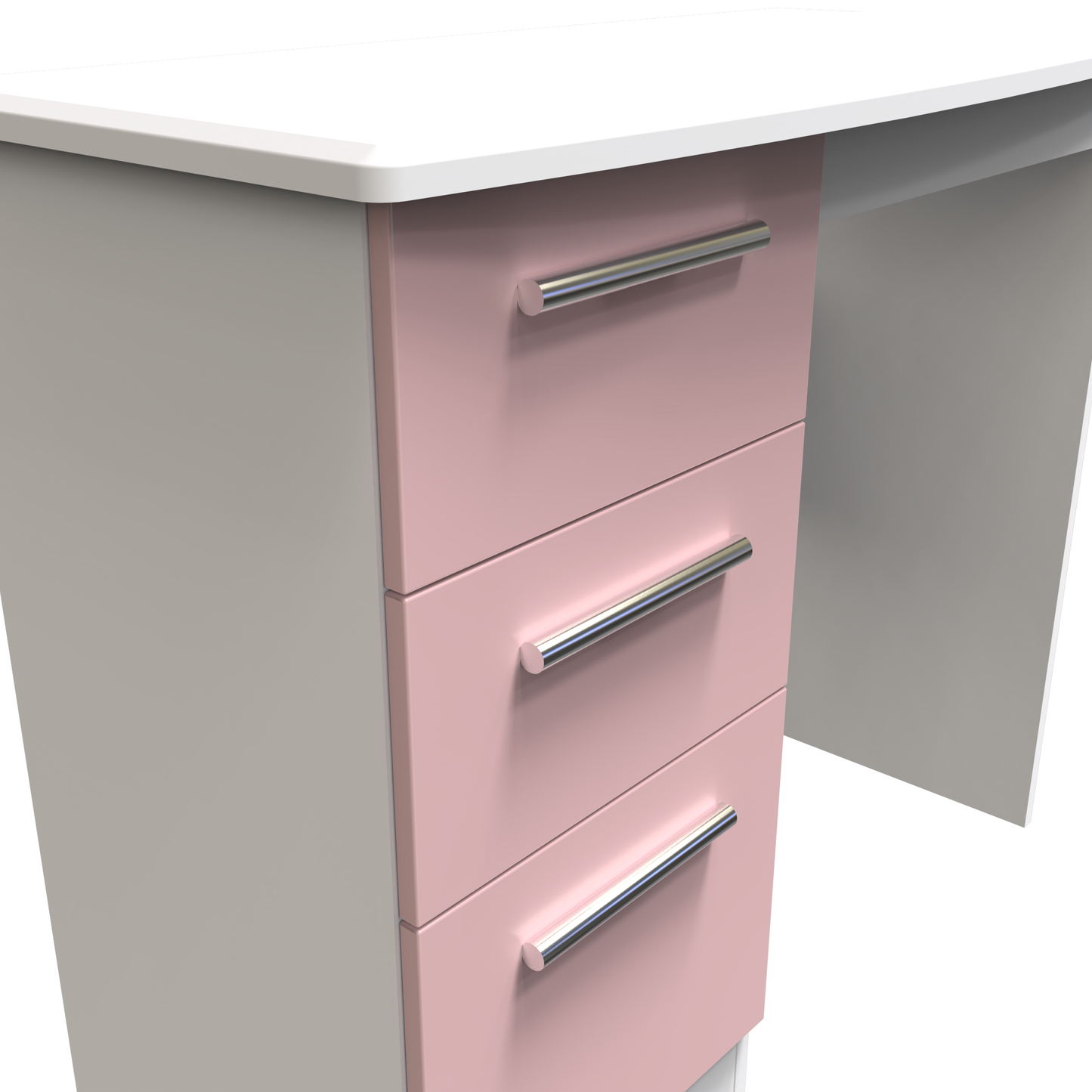 Amelia Vanity Table in Kobe Pink White by Welcome Furniture