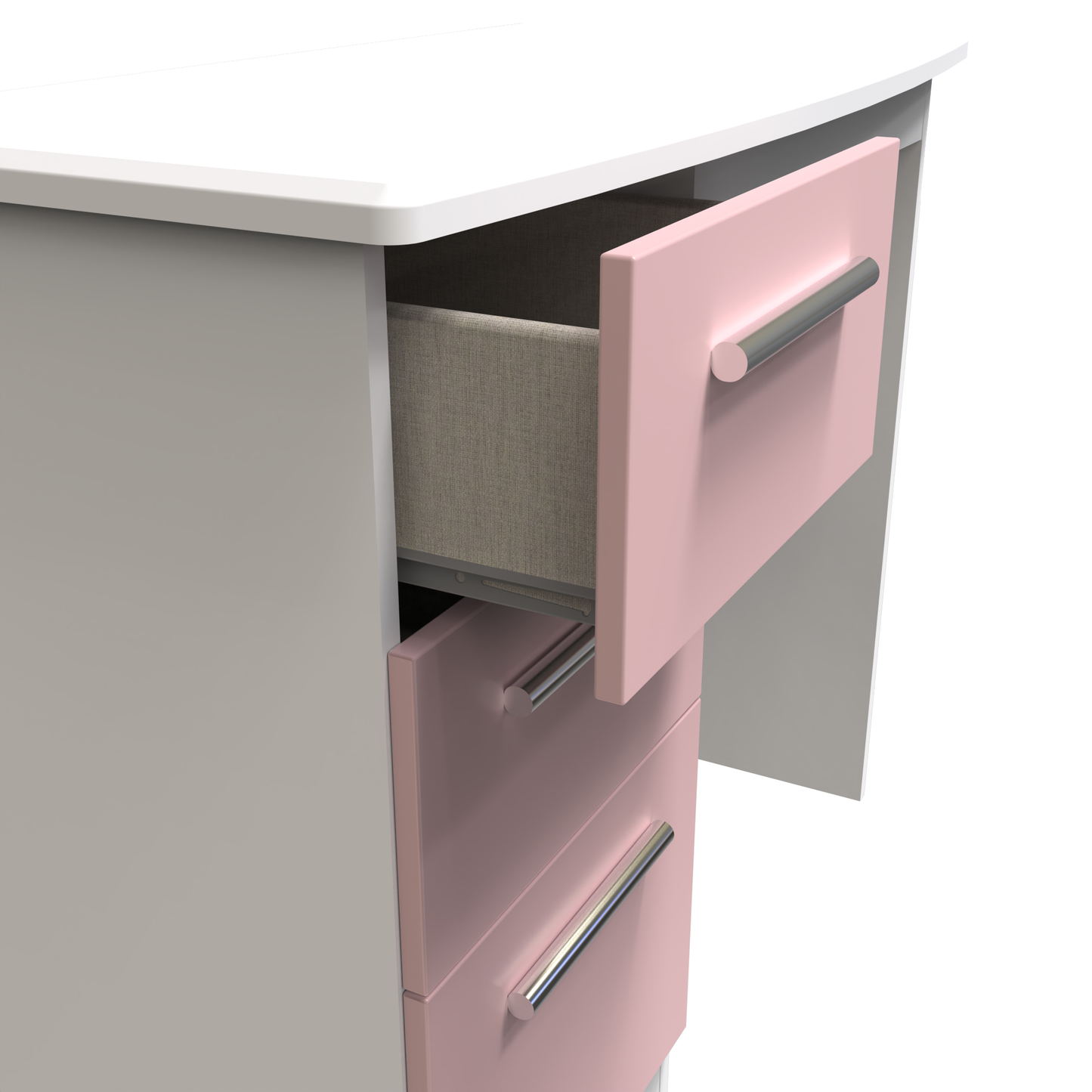 Amelia Vanity Table in Kobe Pink White by Welcome Furniture