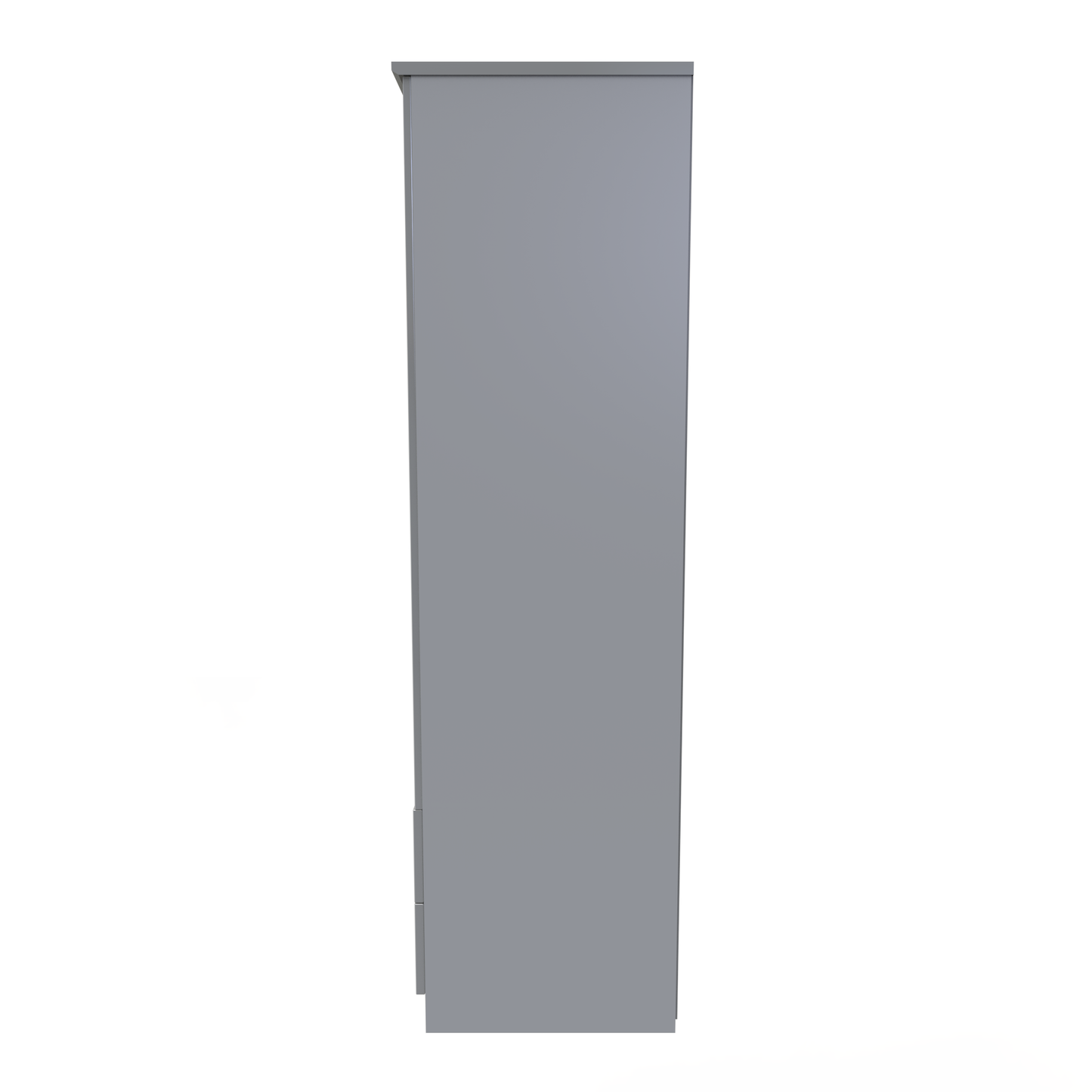 Amelia 2 Door 2 Drawer Wardrobe in Grey Gloss Grey Matt by Welcome Furniture