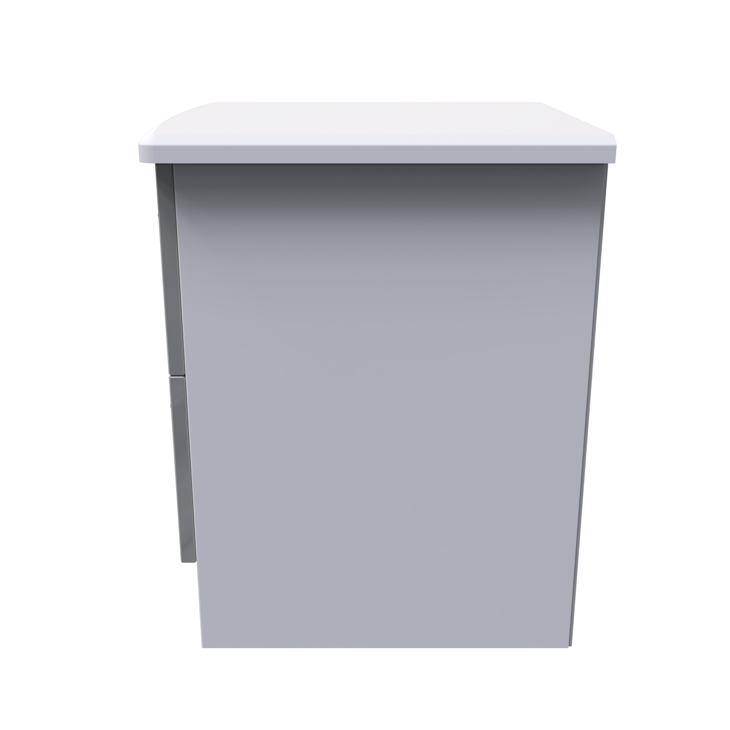 Amelia Bedside Table (Wireless Charging) Grey Gloss Grey Matt by Welcome Furniture