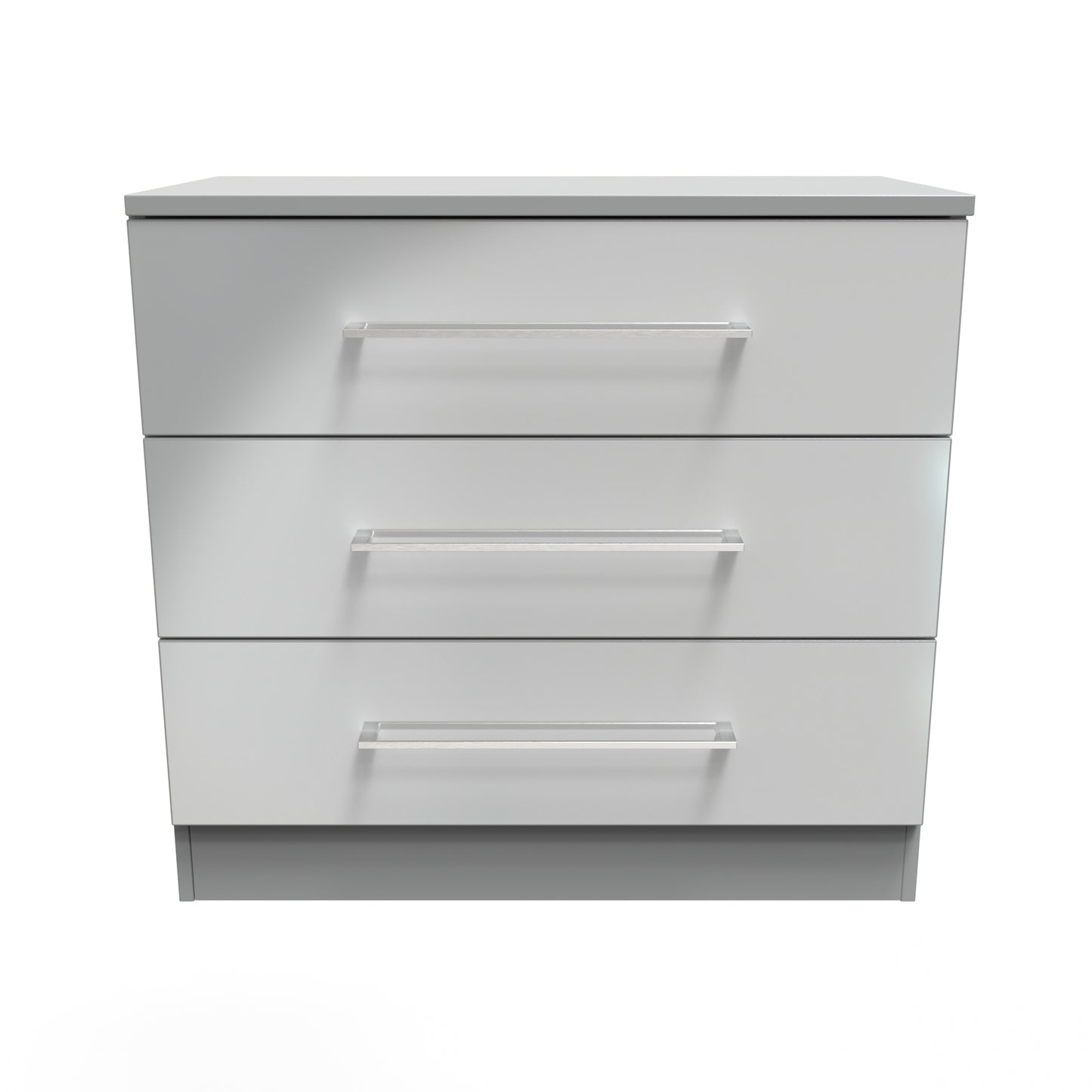 Billie 3 Door Chest in Uniform Gloss Dusk Grey by Welcome Furniture