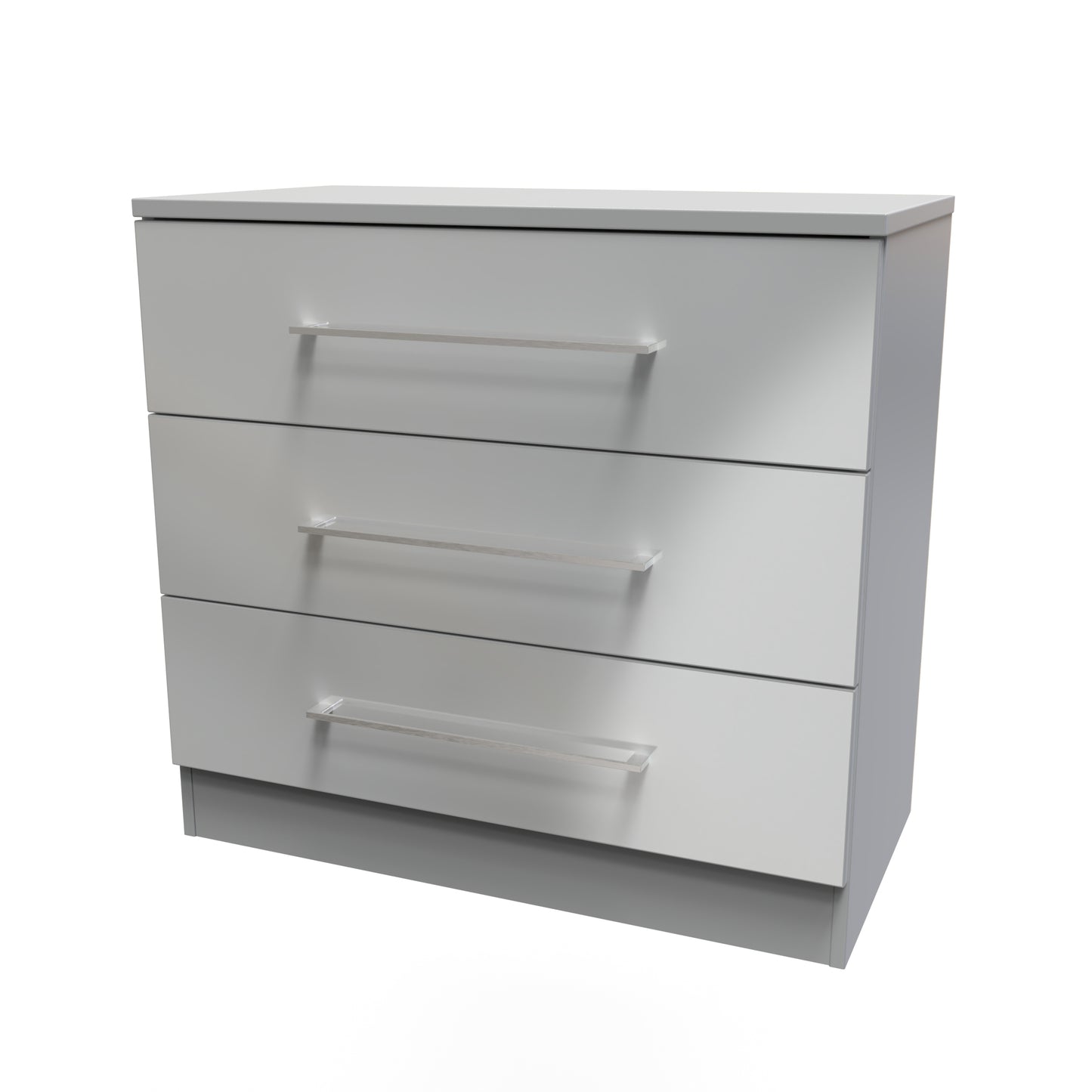 Billie 3 Door Chest in Uniform Gloss Dusk Grey by Welcome Furniture