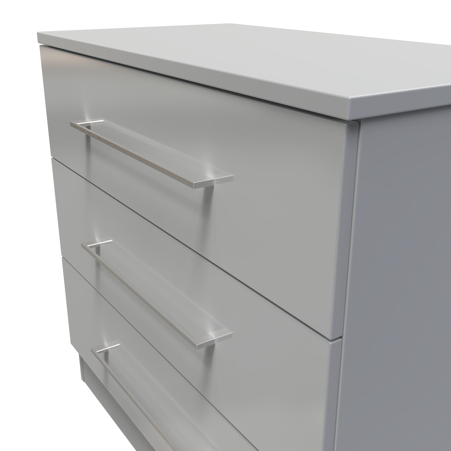 Billie 3 Door Chest in Uniform Gloss Dusk Grey by Welcome Furniture