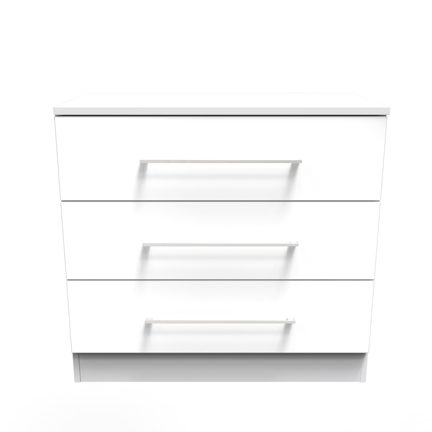 Billie 3 Door Chest in White Gloss White Matt by Welcome Furniture