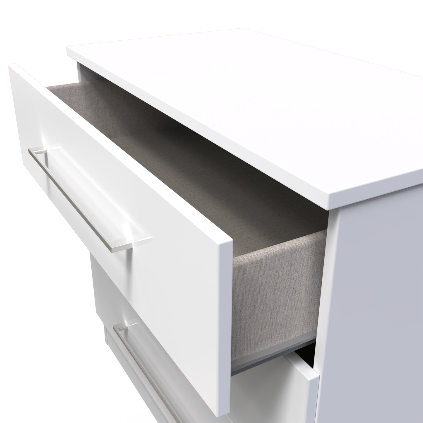 Billie 3 Door Chest in White Gloss White Matt by Welcome Furniture