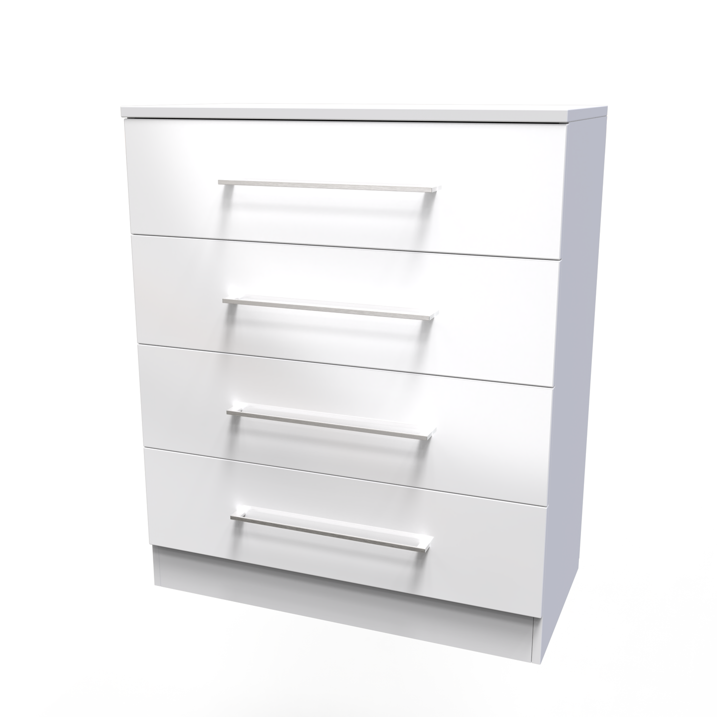 Billie 4 Drawer Chest in White Gloss White Matt by Welcome Furniture