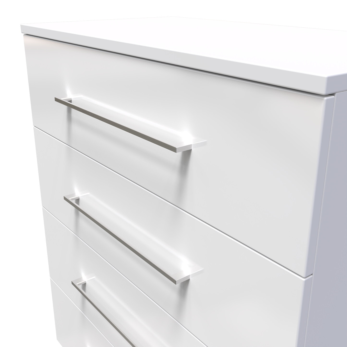 Billie 4 Drawer Chest in White Gloss White Matt by Welcome Furniture