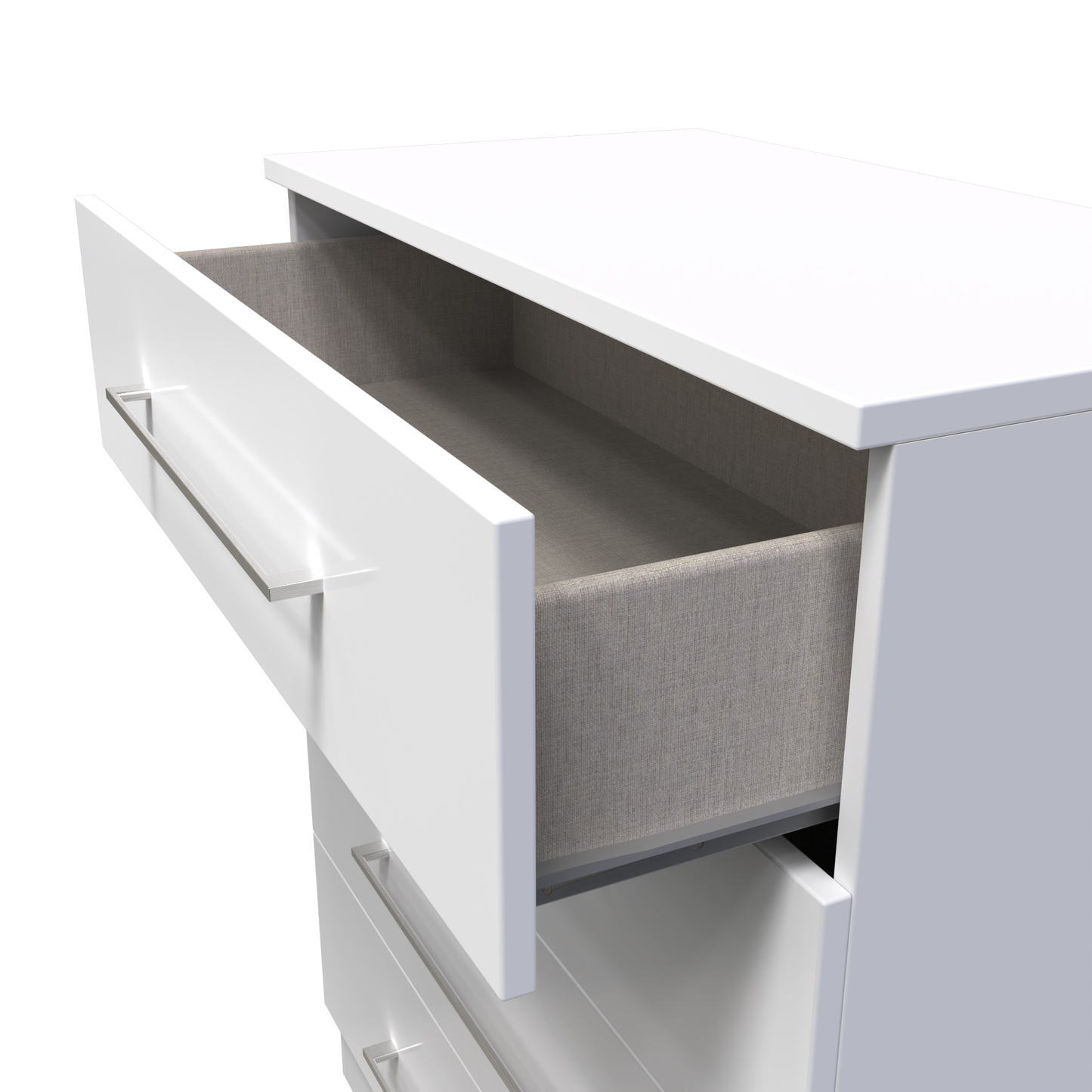 Billie 4 Drawer Chest in White Gloss White Matt by Welcome Furniture